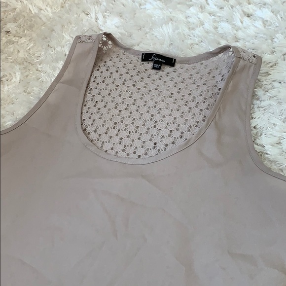 Crocheted Back Tank - Picture 2 of 3